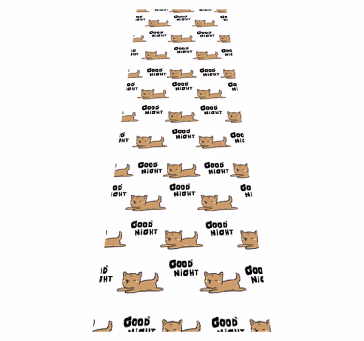 寝室 ビニールマット 可愛い犬が眠っている - TENSTICKERS