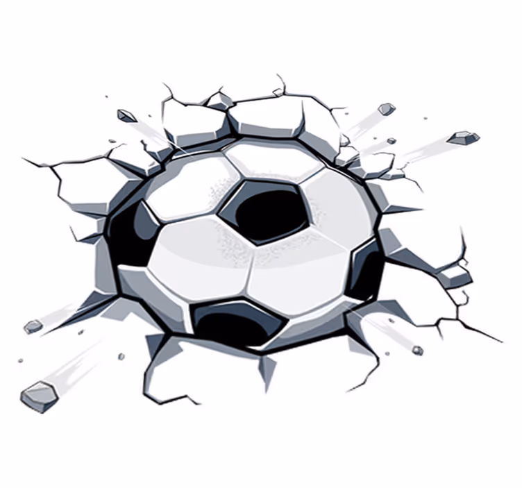 子供 ビニールマット 3dサッカーボール - TENSTICKERS