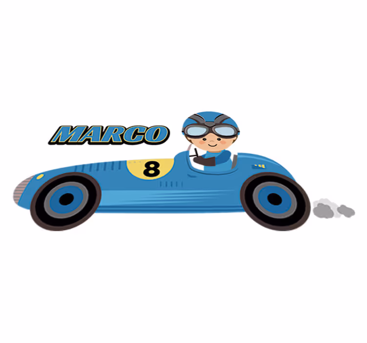 子供 ビニールマット f1カー名前入り - TENSTICKERS