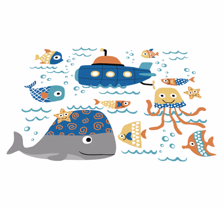 子供 ビニールマット 海のデザイン付き - TENSTICKERS