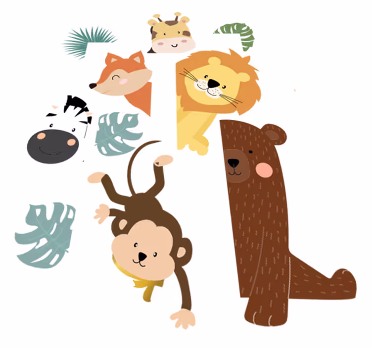 子供 ビニールマット 動物たちがやってくる - TENSTICKERS