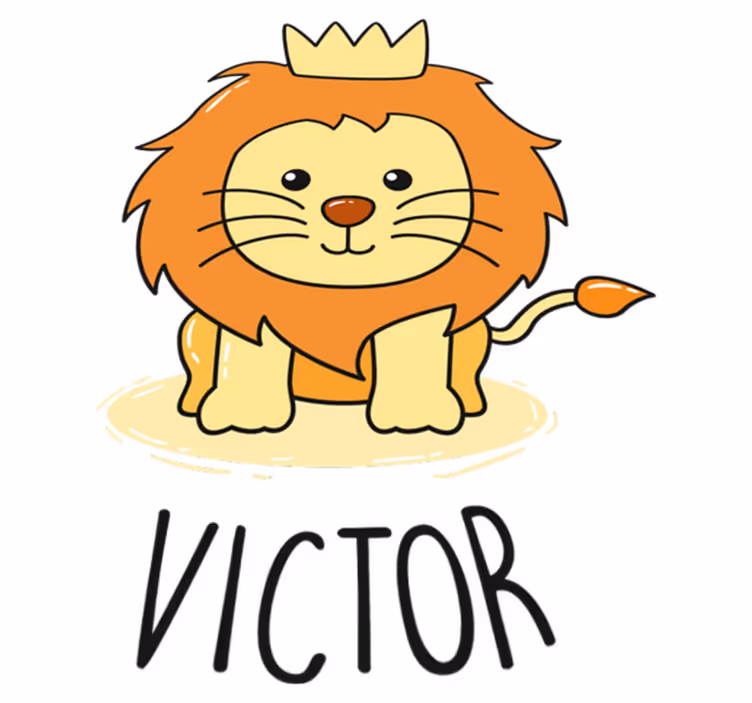子供 ビニールマット ベビーライオンの絵柄 - TENSTICKERS