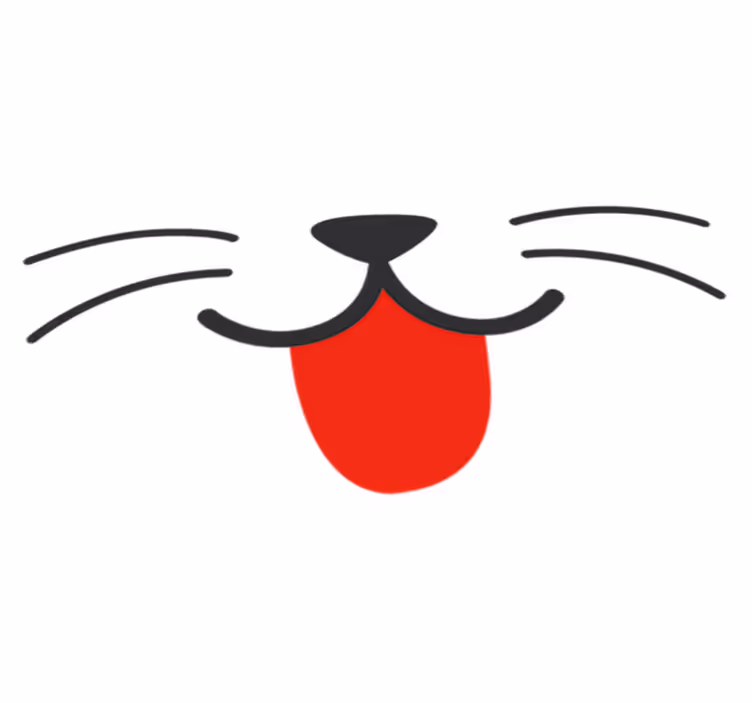 子供 ビニールマット 猫の口と鼻のステッカー - TENSTICKERS