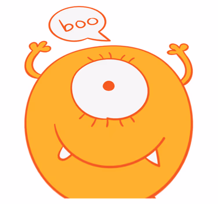 子供 ビニールマット 黄色いモンスターのクローゼット用ステッカー - TENSTICKERS