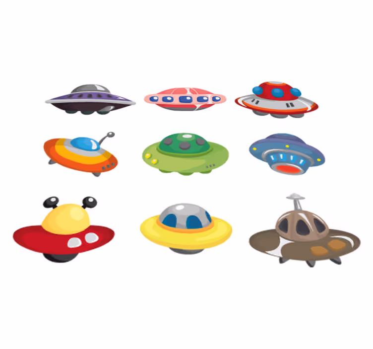 子供 ビニールマット ufoコレクションステッカー - TENSTICKERS