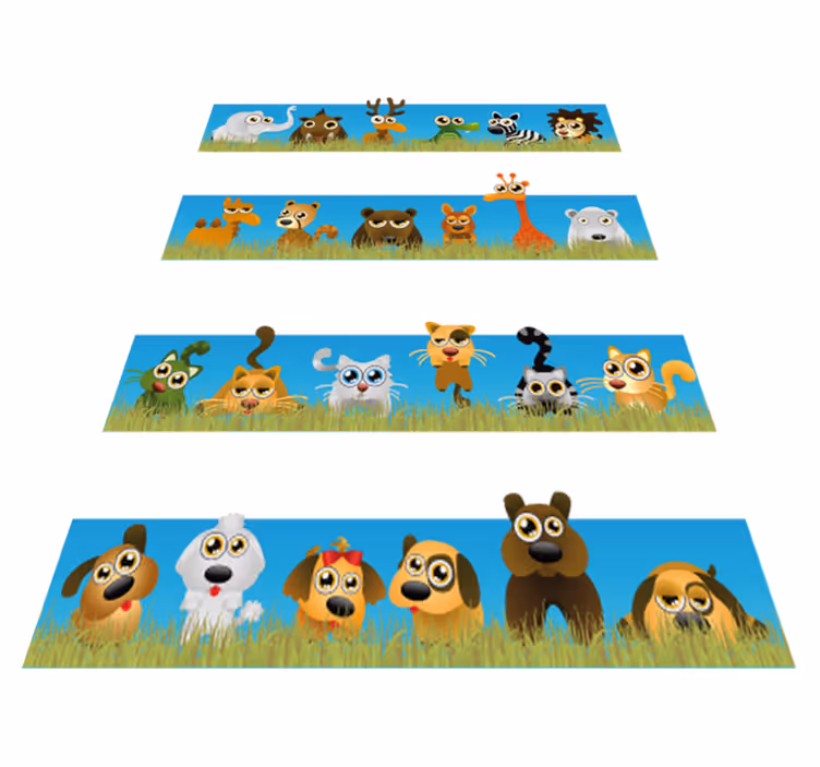 子供 ビニールマット 動物のストライプ柄 - TENSTICKERS