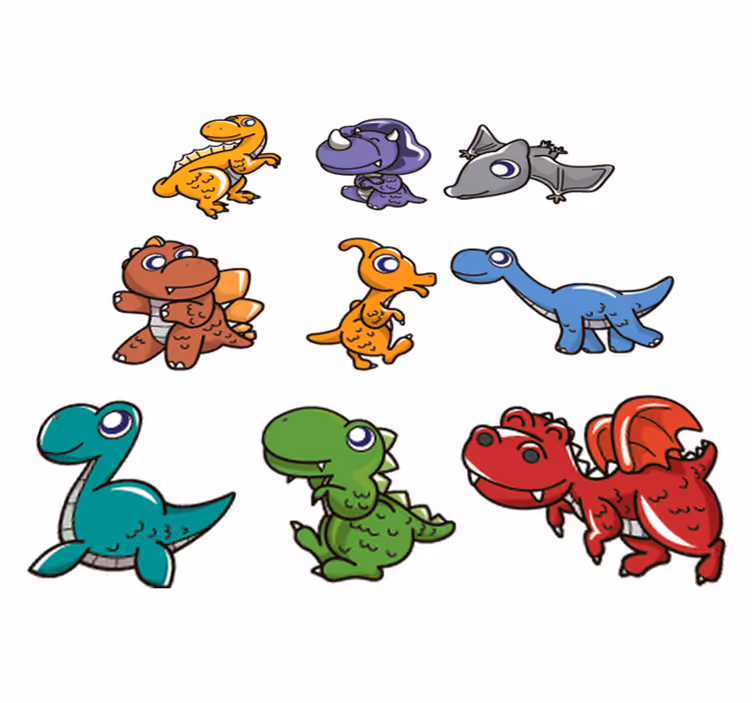 子供 ビニールマット 恐竜の赤ちゃんステッカー - TENSTICKERS