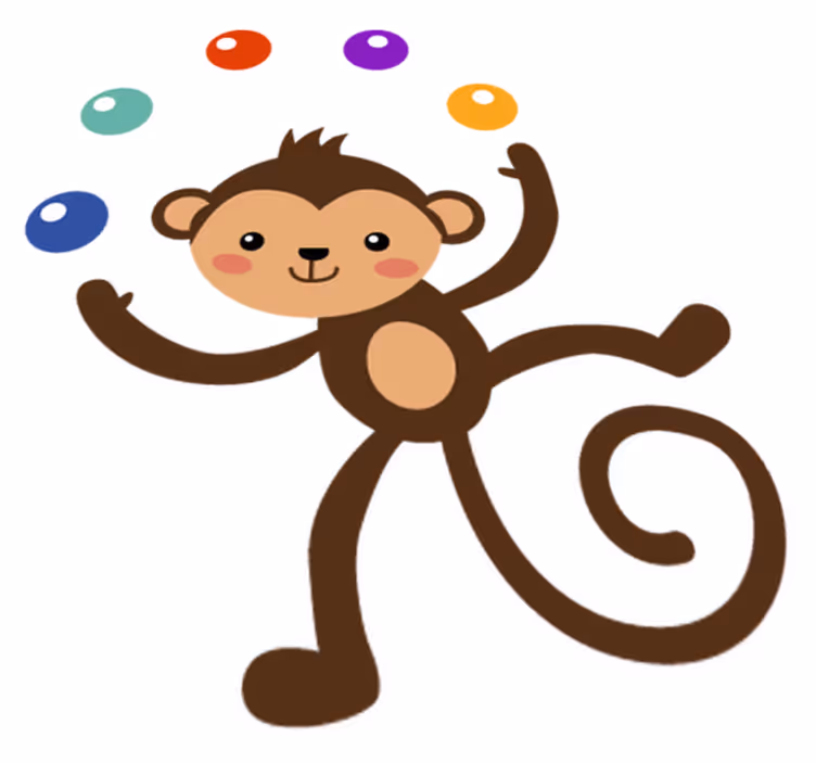 子供 ビニールマット ジャグリングモンキー - TENSTICKERS