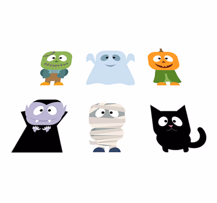 子供 ビニールマット モンスターのハロウィンステッカー - TENSTICKERS