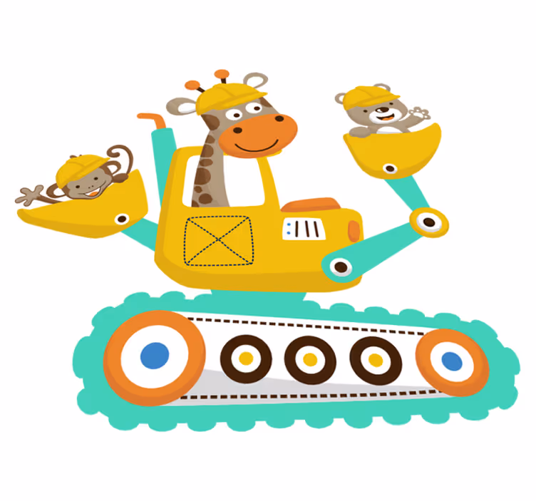 子供 ビニールマット 動物付きバガー - TENSTICKERS