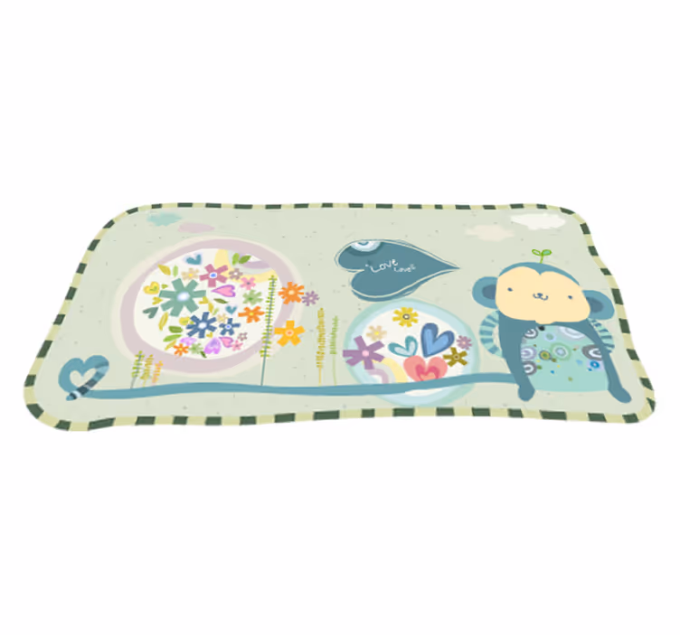 子供 ビニールマット フレーム付きサル - TENSTICKERS