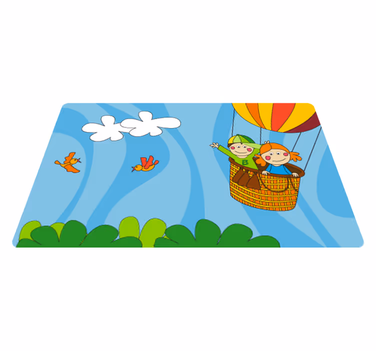 子供 ビニールマット 空気の風船に乗って - TENSTICKERS