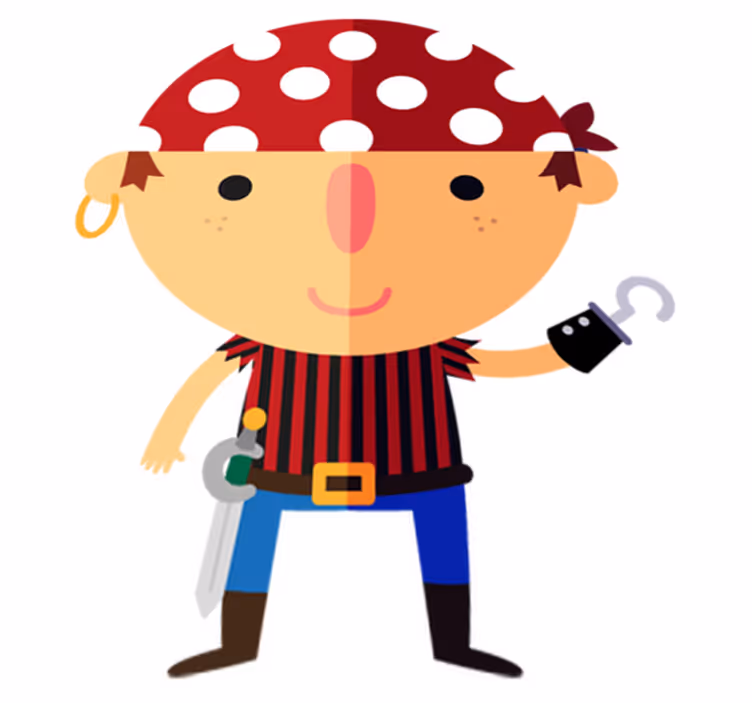 子供 ビニールマット 海賊イラスト - TENSTICKERS