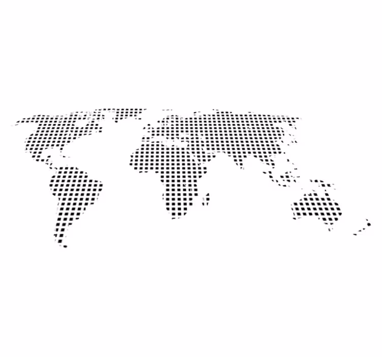 世界地図 ビニールマット 装飾用正方形世界地図ビニール - TENSTICKERS