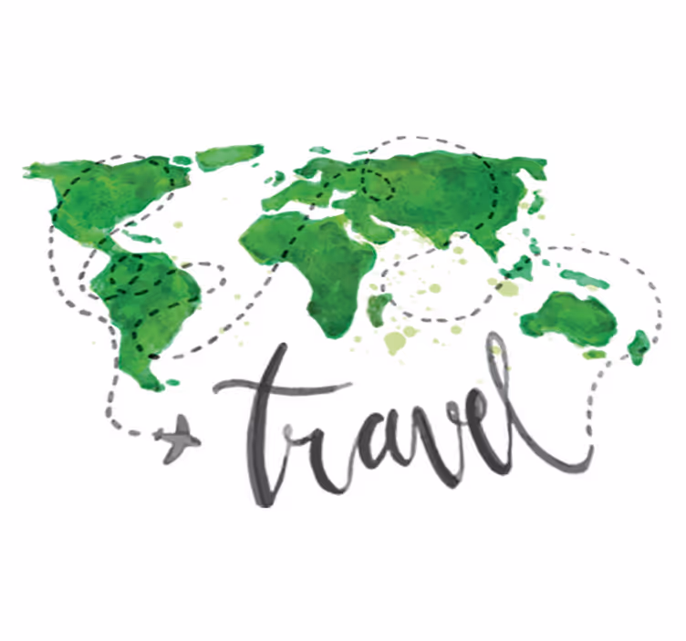 世界地図 ビニールマット 旅行用装飾ビニールマップ - TENSTICKERS