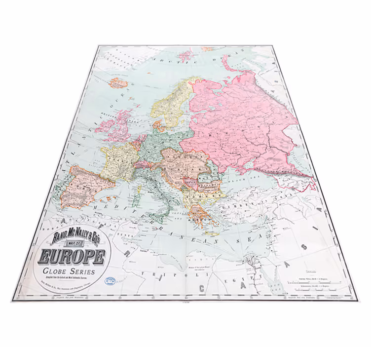 世界地図 ビニールマット 1900年のヨーロッパ地図 - TENSTICKERS