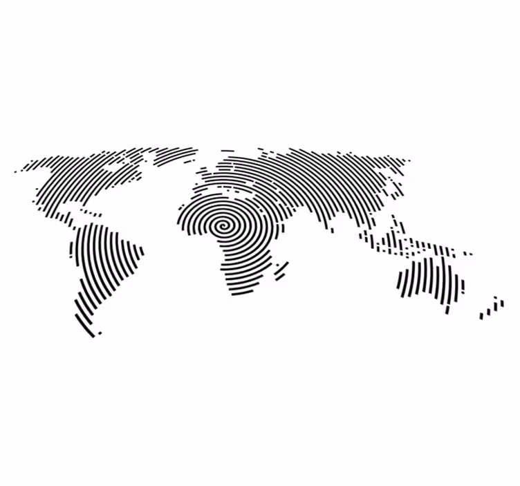 世界地図 ビニールマット 現代の世界地図 - TENSTICKERS