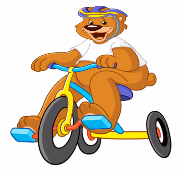 子供 ビニールマット 児童用クマ自転車ビニール - TENSTICKERS