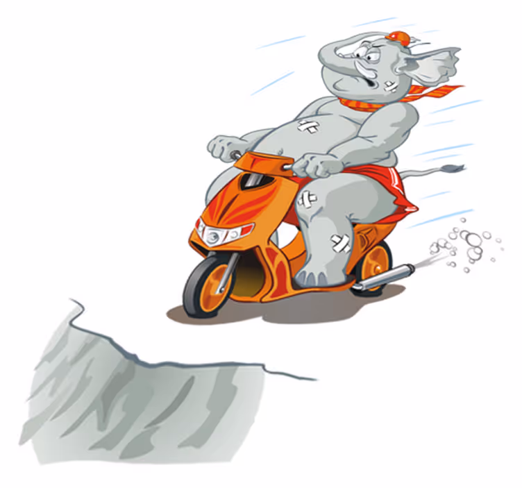 子供 ビニールマット 子供用バイクに乗った象のビニール - TENSTICKERS