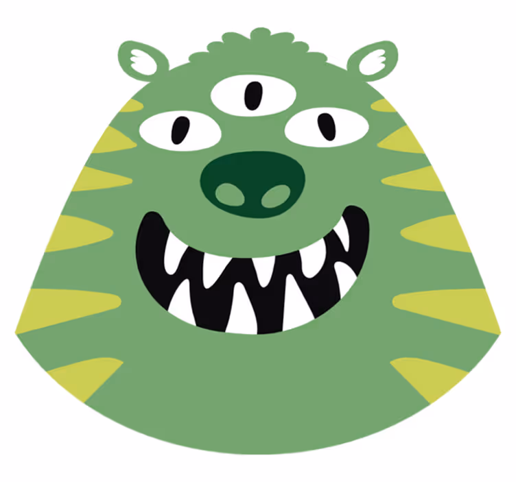 子供 ビニールマット 幸せなモンスターのビニール - TENSTICKERS