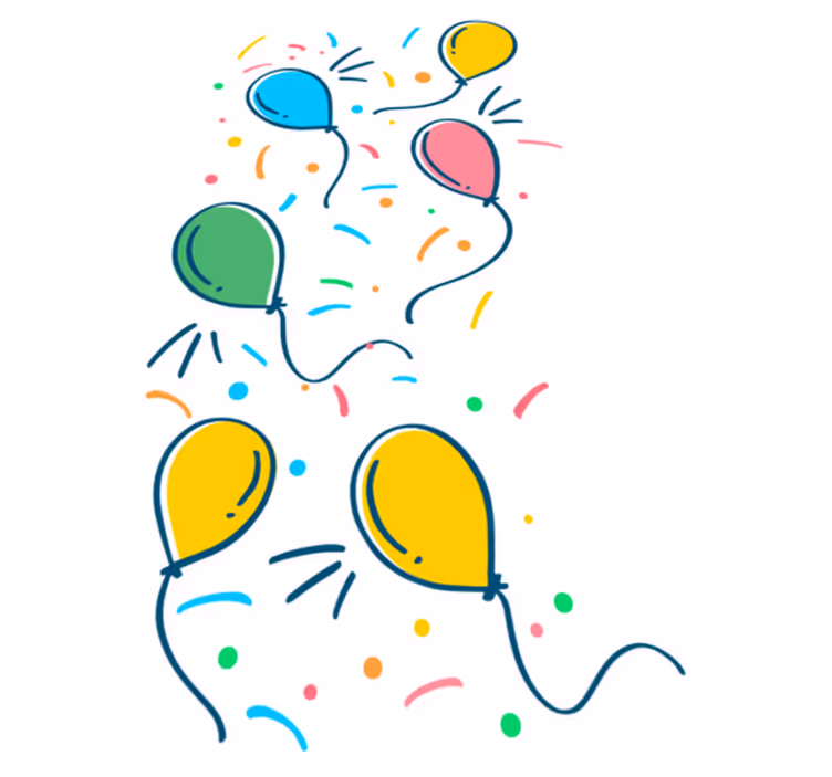 子供 ビニールマット コンフェッティ入りバルーン - TENSTICKERS