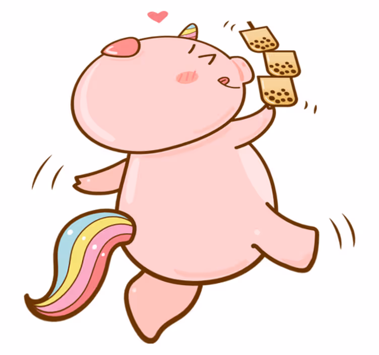 子供 ビニールマット カートゥーンピッグユニコーン - TENSTICKERS