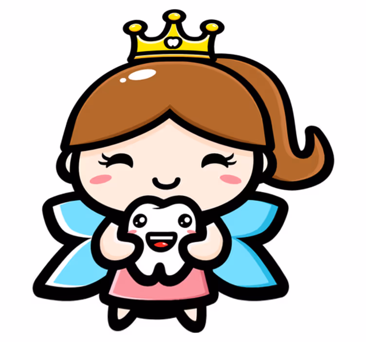子供 ビニールマット かわいいデザインの歯の妖精 - TENSTICKERS