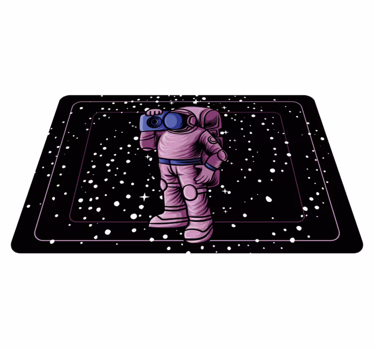 子供 ビニールマット 宇宙飛行士とラジオテープ - TENSTICKERS