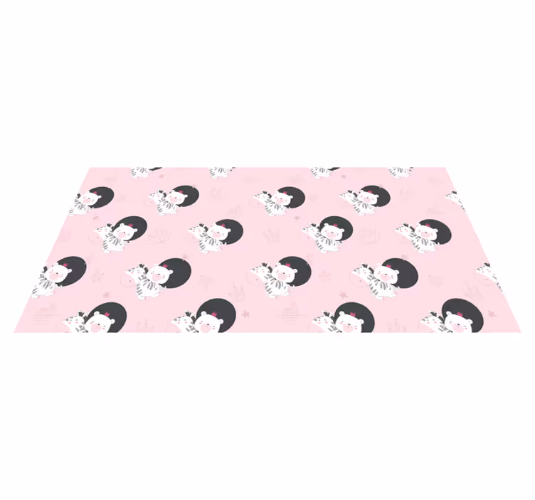子供 ビニールマット ゼブラとクマの家具 - TENSTICKERS