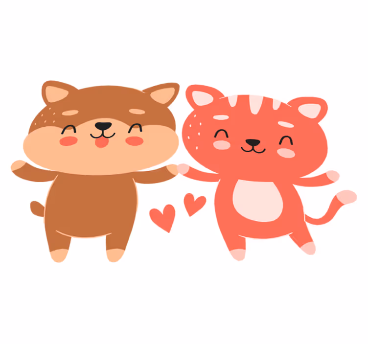 子供 ビニールマット 犬の友情バッジ - TENSTICKERS