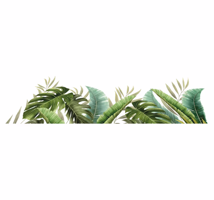 バスルームに1枚ビニールカーペット熱帯植物 - TENSTICKERS