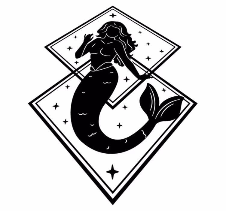 バスルームに1枚ビニールカーペット人魚のシャワーステッカー - TENSTICKERS