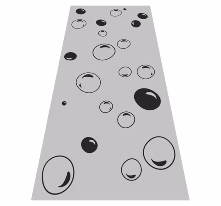 バスルームに1枚ビニールカーペット透明な泡模様付き - TENSTICKERS