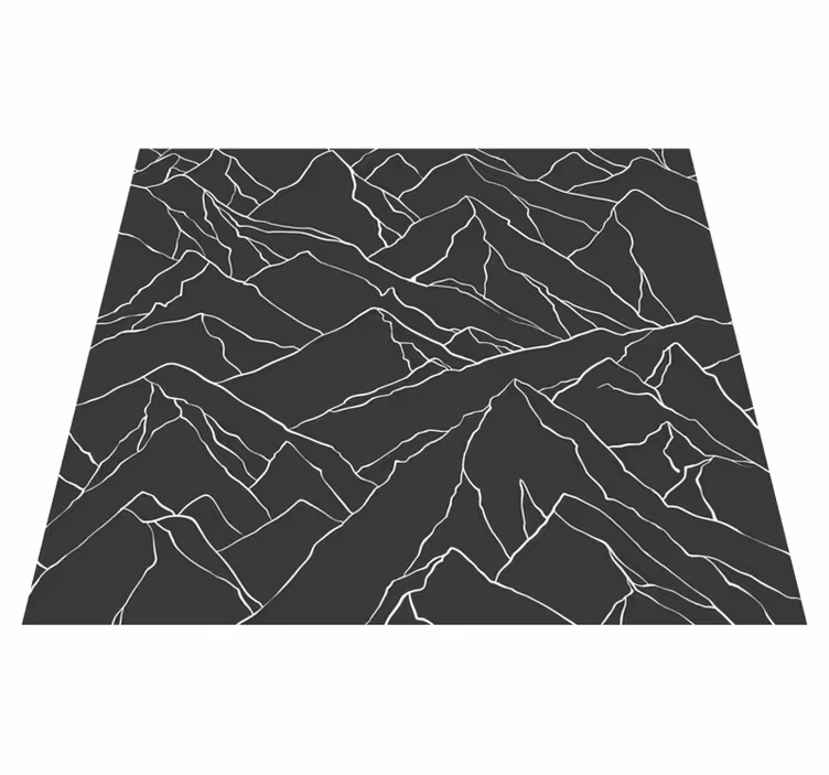 オフィス ビニールマット 山の輪郭 - TENSTICKERS