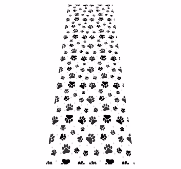 寝室 ビニールマット ペットの足跡模様の動物背景 - TENSTICKERS