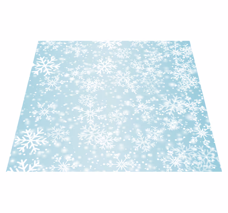 寝室 ビニールマット 雪降る - TENSTICKERS