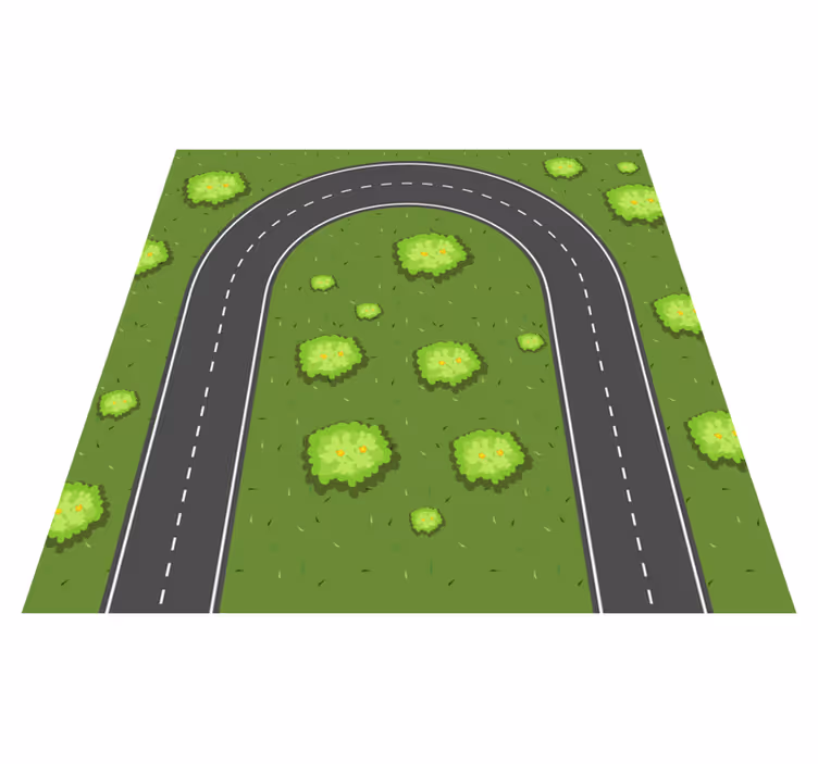 子供 ビニールマット 遊び心のある道路 - TENSTICKERS
