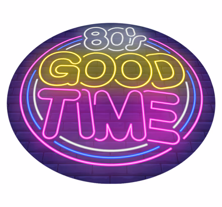 ビンテージビニールの敷物-80年代の良い時間 - TENSTICKERS