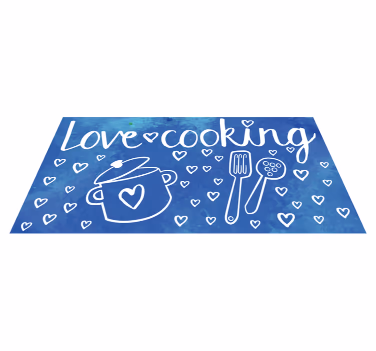 フレーズ ビニールマット 料理好きのテーマ - TENSTICKERS