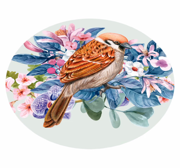 花と植物の壁画 花と動物の展示 - TENSTICKERS