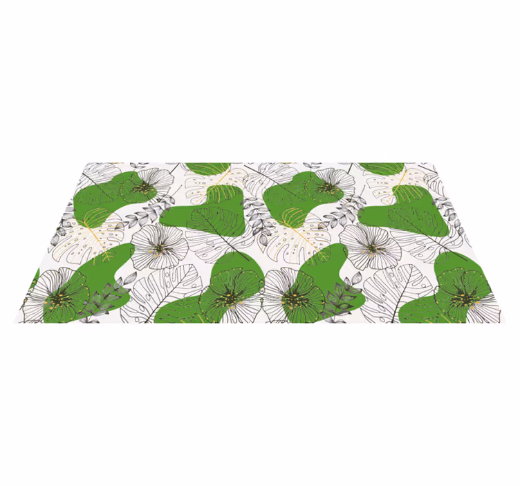 花と植物の壁画 トロピカルモンステラ - TENSTICKERS