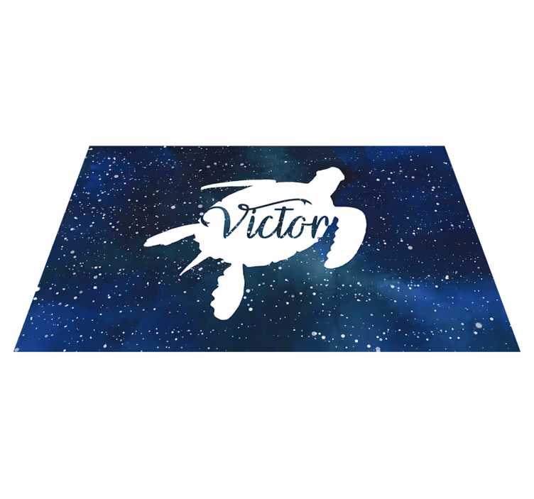 名前 ビニールマット 星空のウミガメ - TENSTICKERS