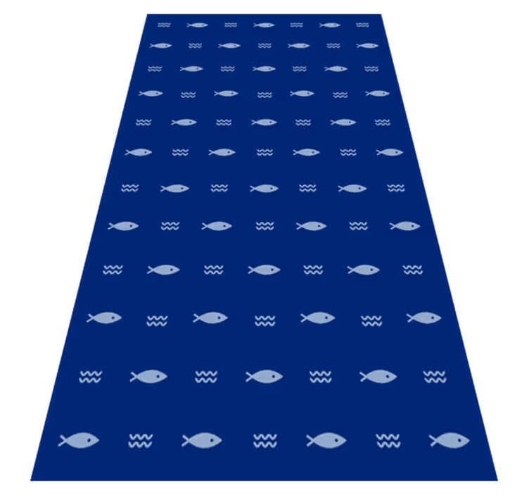バスルームに1枚ビニールカーペット 魚柄バスマット - TENSTICKERS
