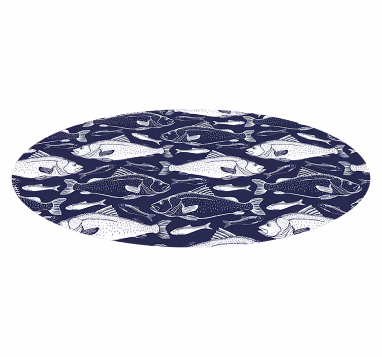 海の魚の下でビニールの敷物 - TENSTICKERS