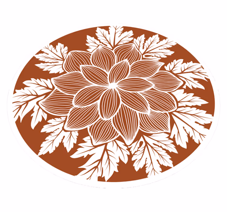 花と植物の壁画 植物モチーフのセンターピース - TENSTICKERS