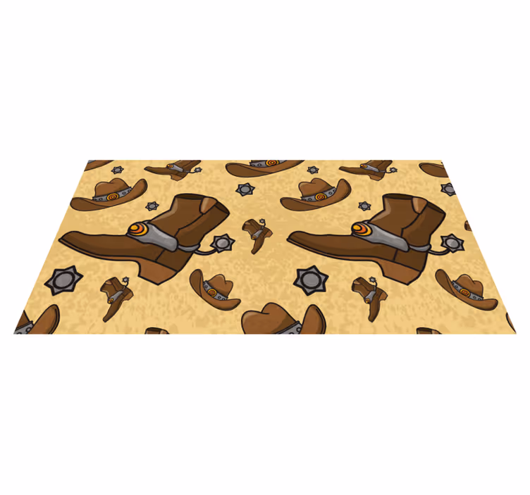動物 ビニールマット カウボーイブーツモチーフ - TENSTICKERS