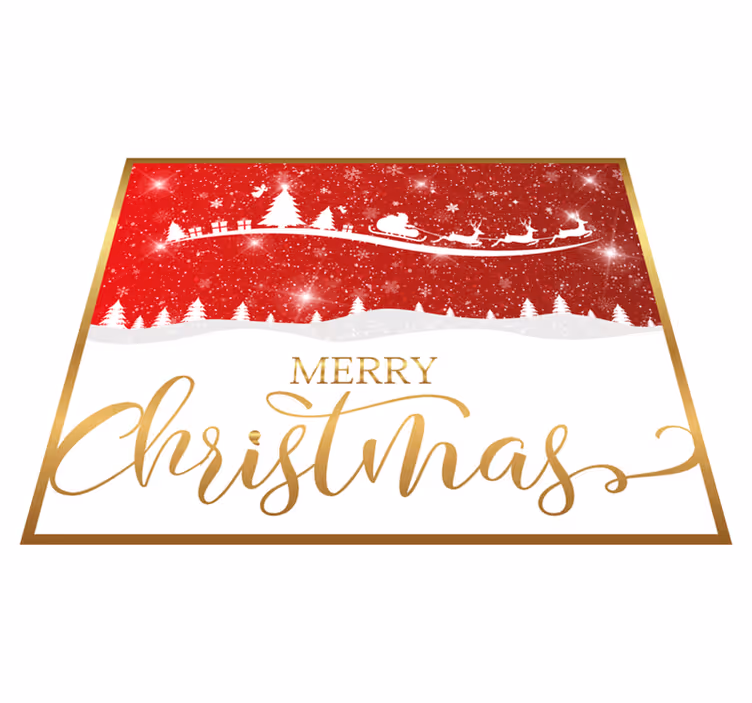クリスマスウェーブビニールリビングルームラグ - TENSTICKERS