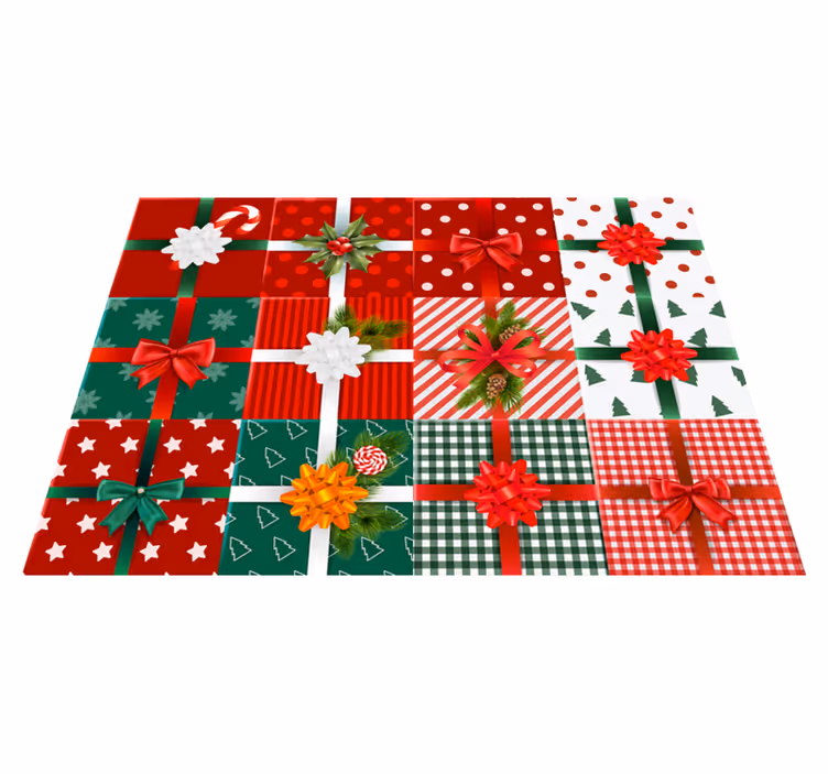 クリスマスの壁画 お祝いギフトのパターン - TENSTICKERS