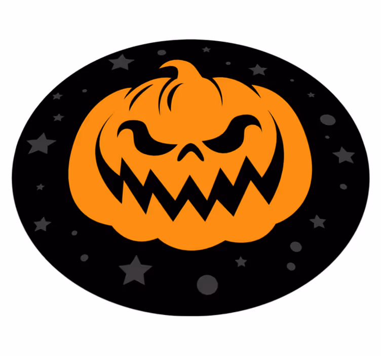 ハロウイン壁画 不気味なカボチャ - TENSTICKERS
