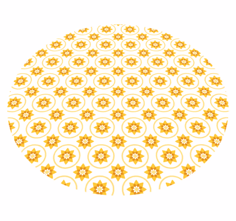 花と植物の壁画 黄色の花のコンセプト - TENSTICKERS